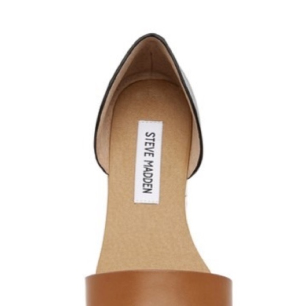 Steve Madden- Black and Cognac Sidestep Sandal-NIB - Picture 4 of 5